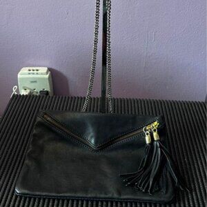Leather Envelope Crossbody bag purse with Chain Strap